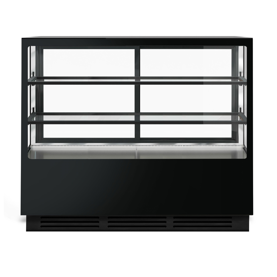 Image of Bonvue CVS150-2B Noir Tot 1500mm 2 Shelves Square Cake Display Cabinet