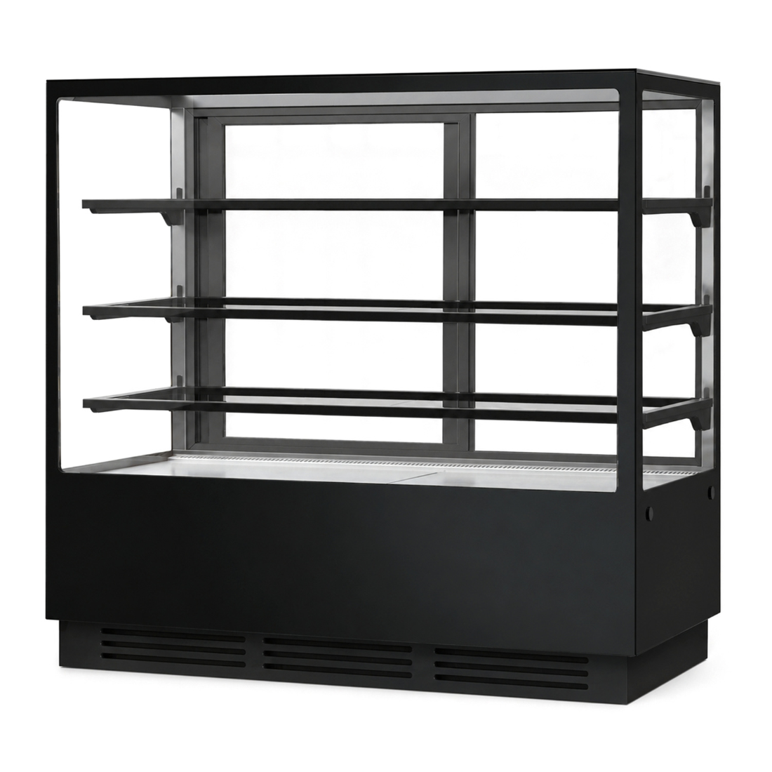 Image of Bonvue CVS150-3B Noir Prime 1500mm 3 Shelves Square Cake Display Cabinet