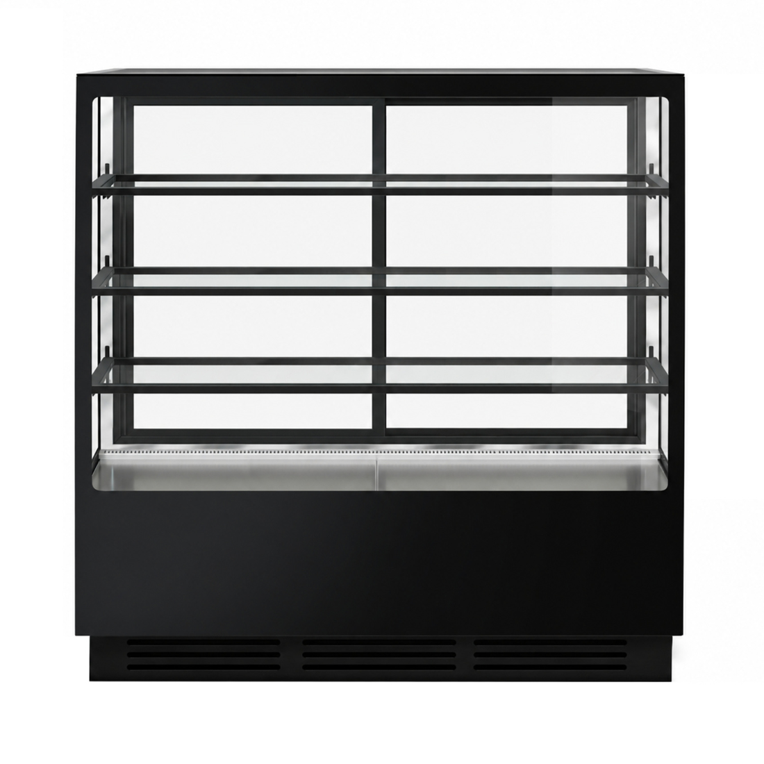 Image of Bonvue CVS150-3B Noir Prime 1500mm 3 Shelves Square Cake Display Cabinet