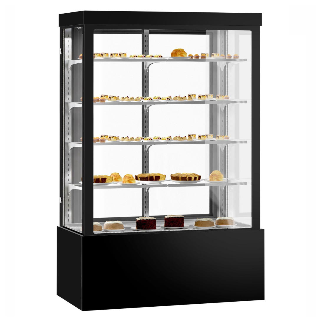 Image of Bonvue CVS150-4B Noir Grand 1500mm 4 Shelves Square Cake Display Cabinet