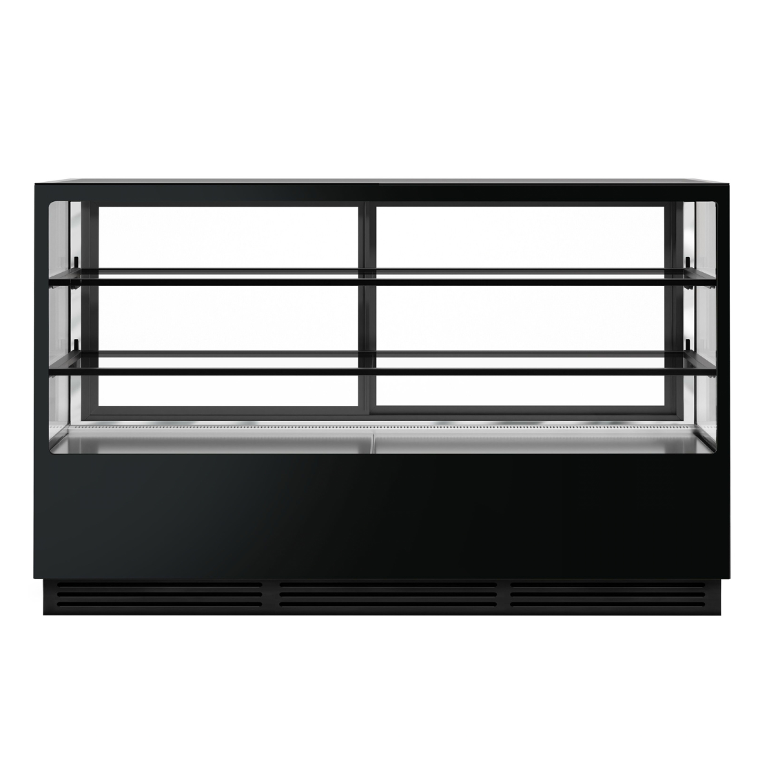 Image of Bonvue CVS180-2B Noir Tot 1800mm 2 Shelves Square Cake Display Cabinet