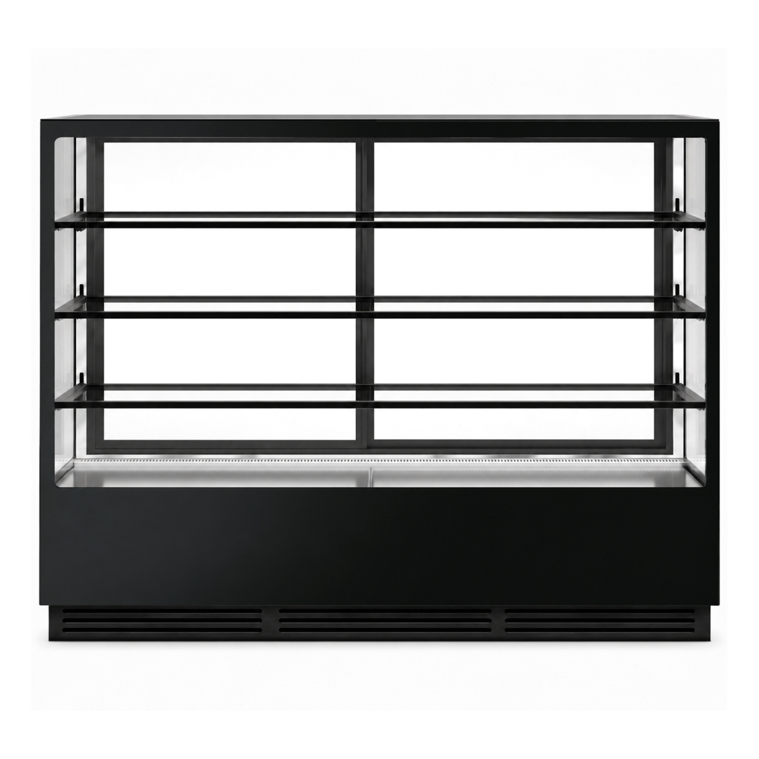 Image of Bonvue CVS180-3B Noir Prime 1800mm 3 Shelves Square Cake Display Cabinet