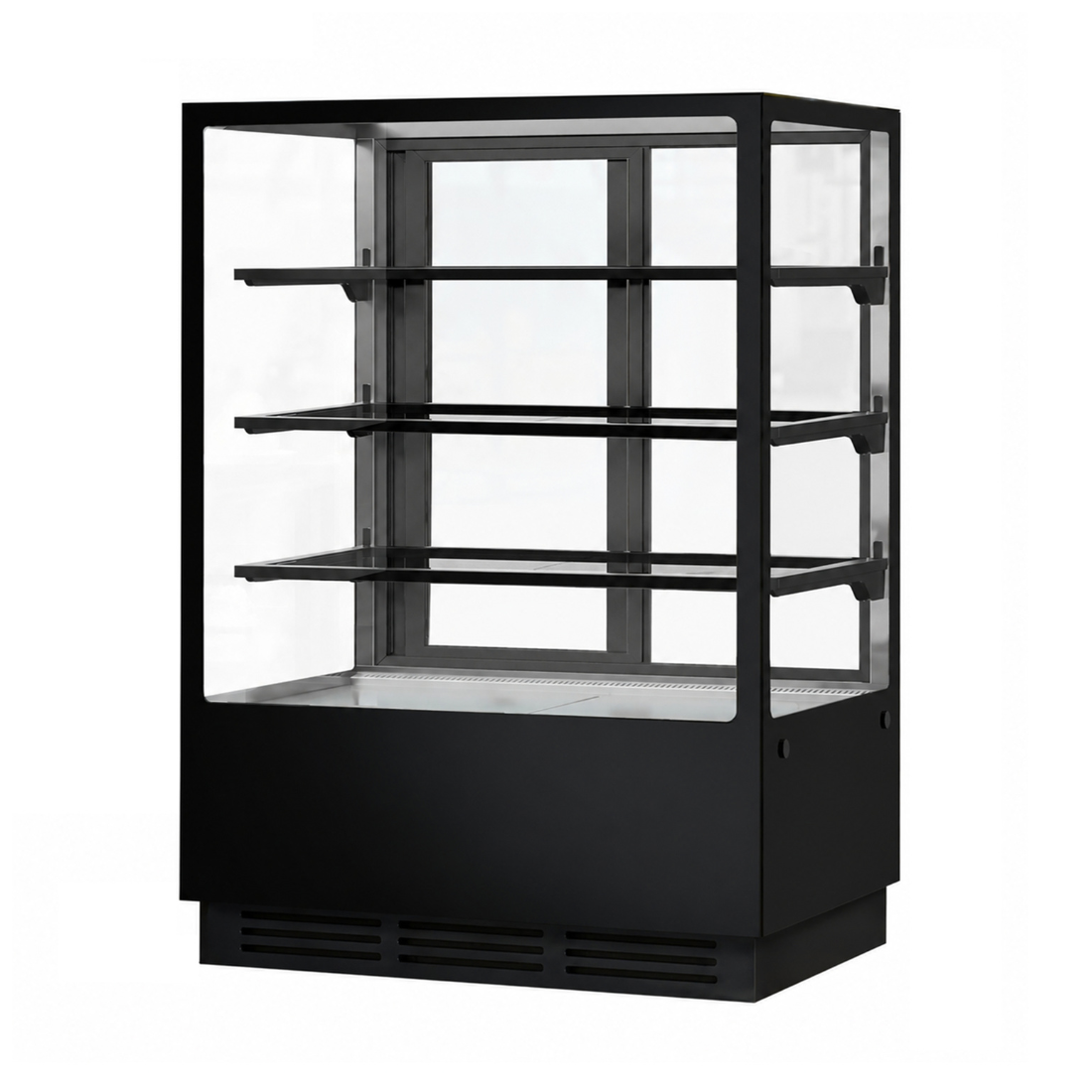 Image of Bonvue CVS90-3B Noir Prime 900mm 3 Shelves Square Cake Display Cabinet