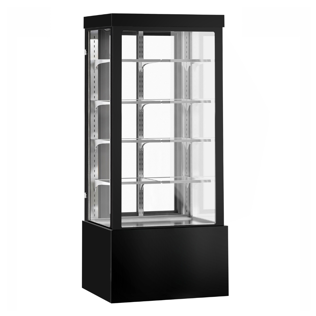 Image of Bonvue CVS90-4B Noir Grand 900mm 4 Shelves Square Cake Display Cabinet