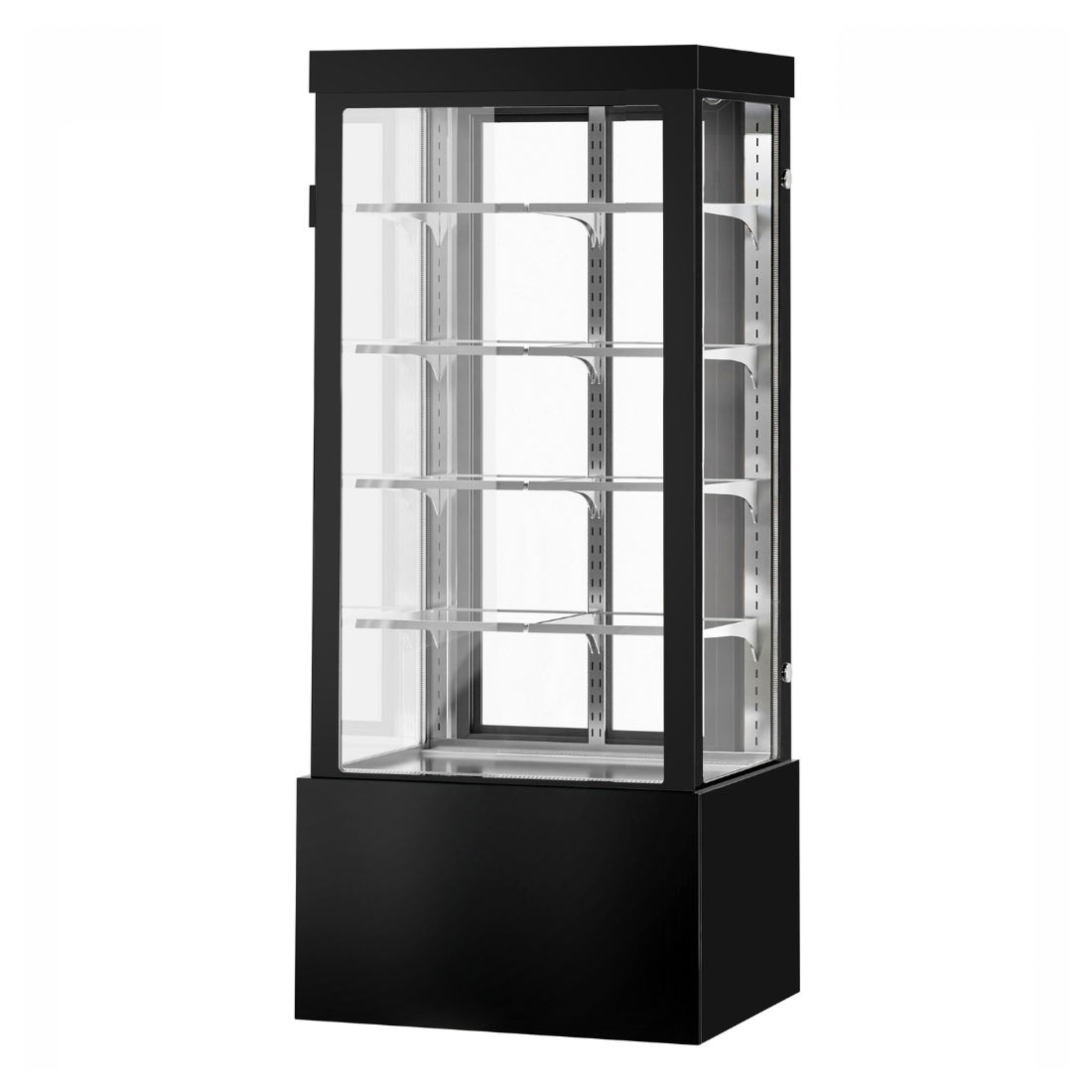 Image of Bonvue CVS90-4B Noir Grand 900mm 4 Shelves Square Cake Display Cabinet