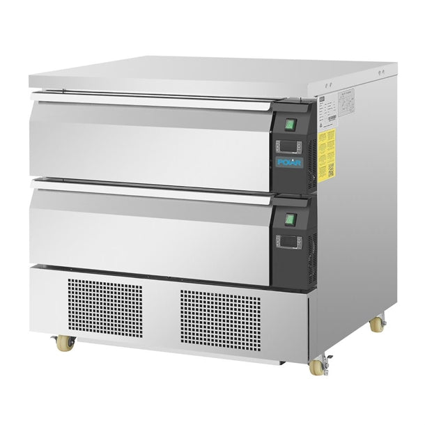 Image of Polar DA996-A U-Series Double Drawer Counter Fridge Freezer 4xGN