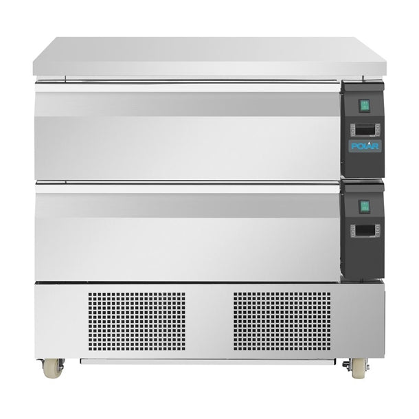 Image of Polar DA996-A U-Series Double Drawer Counter Fridge Freezer 4xGN