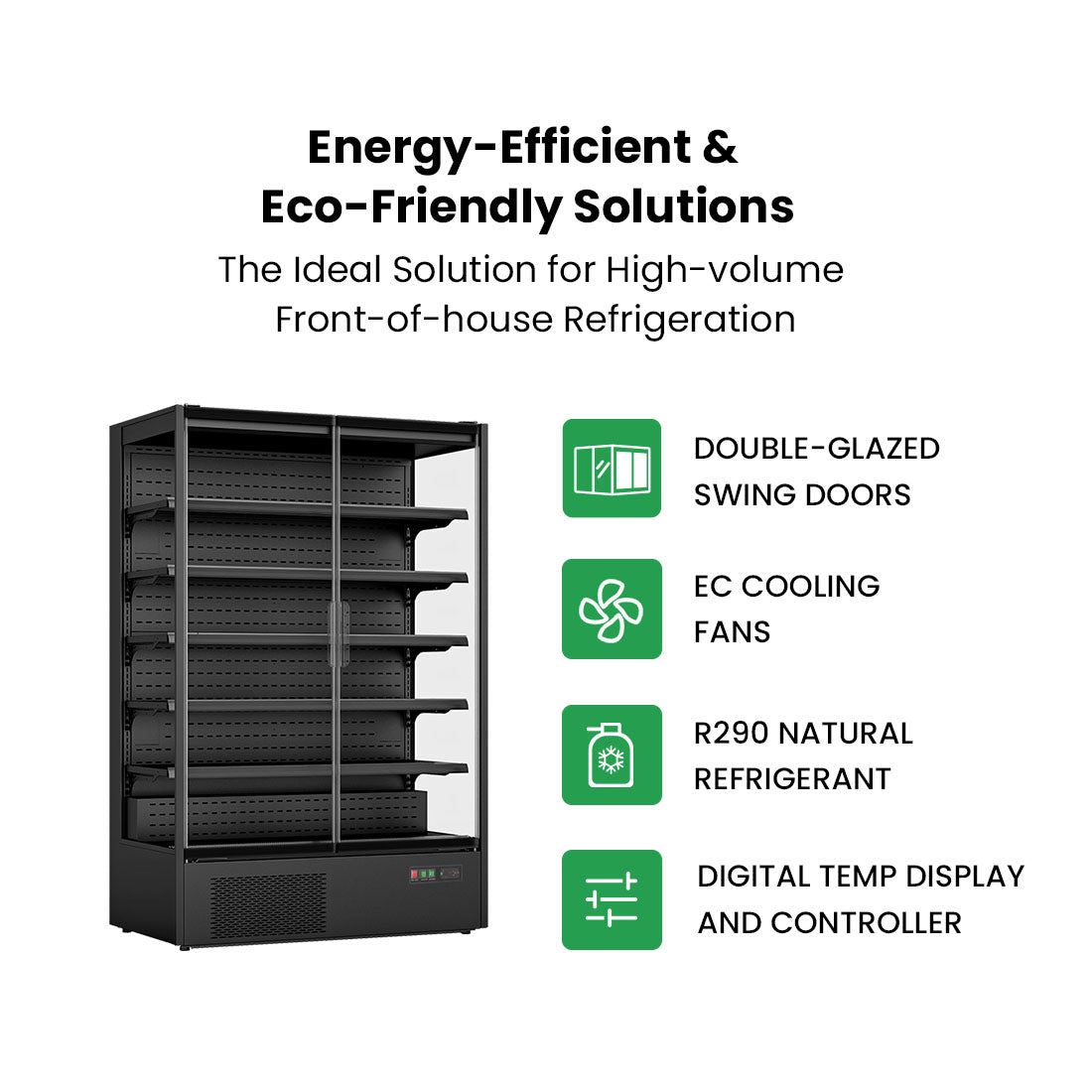 Image of Thermaster DC-125B Supermarket Panorama 2 Door Chiller Display