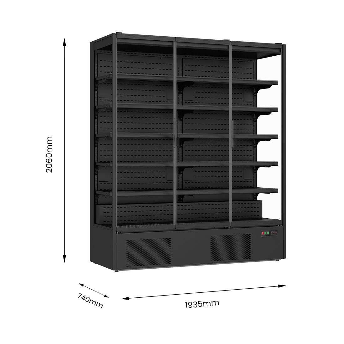 Image of Thermaster DC-187B Supermarket Panorama 3 Door Chiller Display