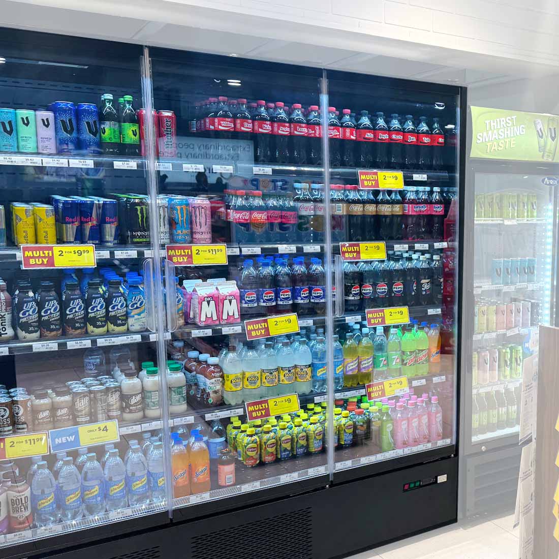 Image of Thermaster DC-187B Supermarket Panorama 3 Door Chiller Display