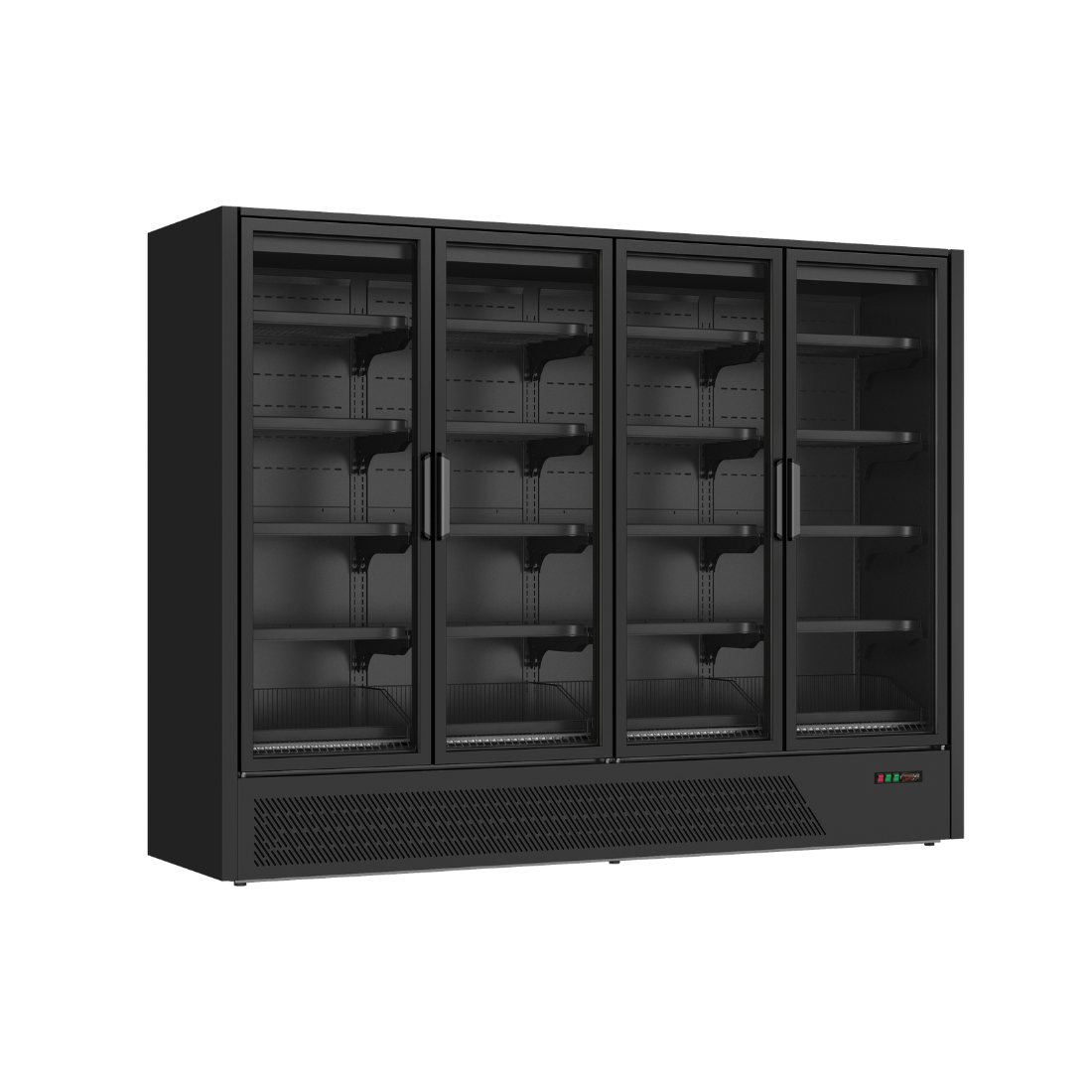 Image of Thermaster DC-250BT 4 Aluminium-Framed Glass Door Multideck Display Freezer