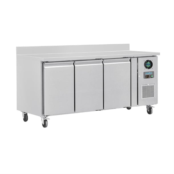 Image of Polar U-Series Triple Door Counter Freezer with Upstand 417Ltr