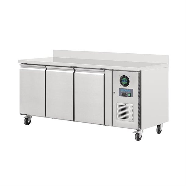 Image of Polar U-Series Triple Door Counter Freezer with Upstand 417Ltr