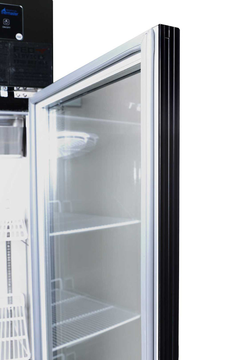 Image of Thermaster SUCG1000B Double Door Upright Display Fridge (Black)