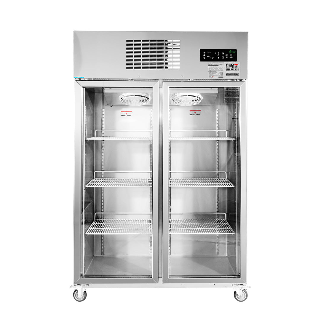 Image of Thermaster SUCG1000 Double Door Upright Display Fridge