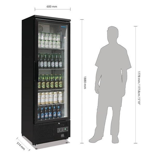 Image of Polar GJ447-A G-Series Upright Back Bar Cooler with Hinged Door 307Ltr