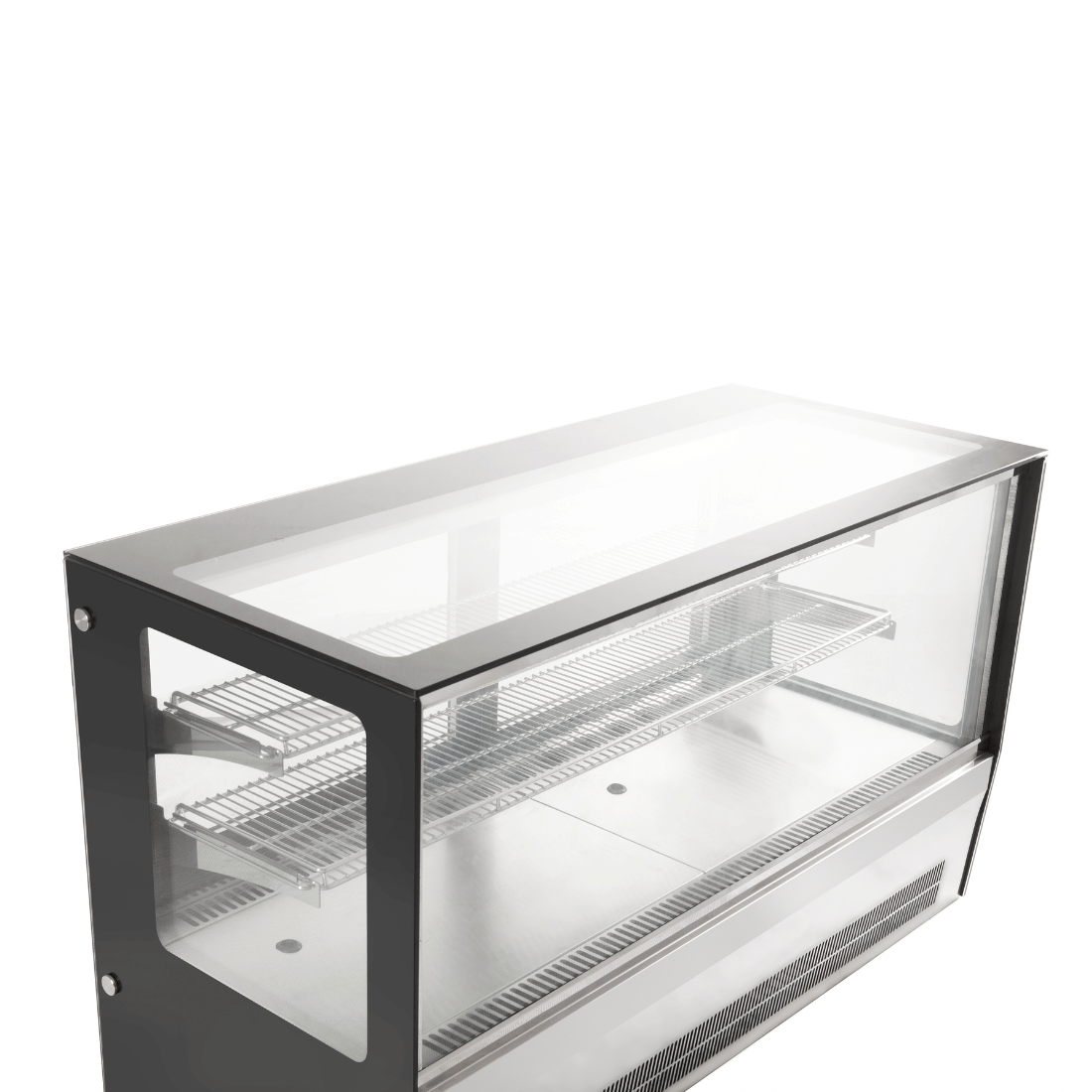 Image of Bonvue GN-1200RT Counter top square 2 Shelves Glass cold food display