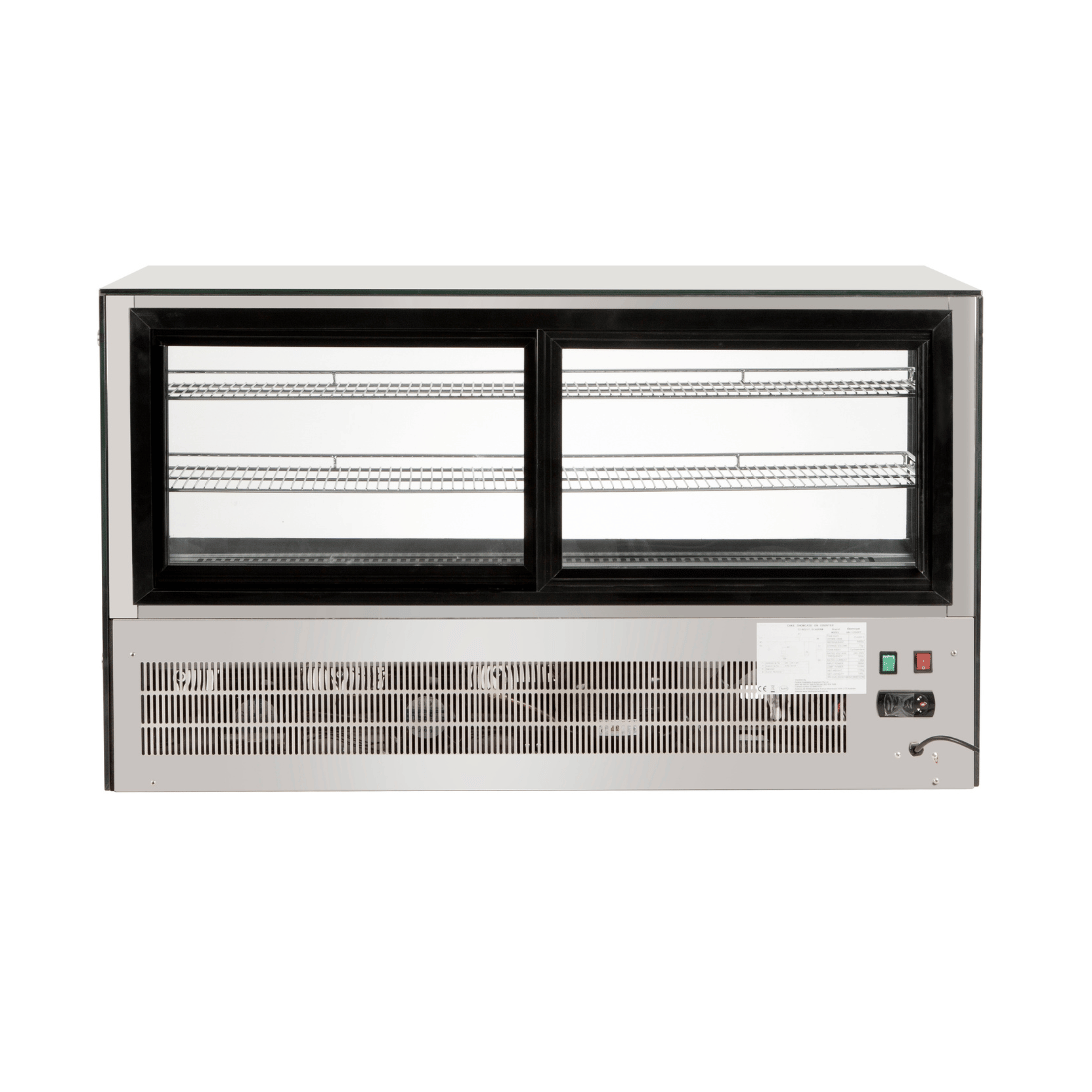 Image of Bonvue GN-1200RT Counter top square 2 Shelves Glass cold food display