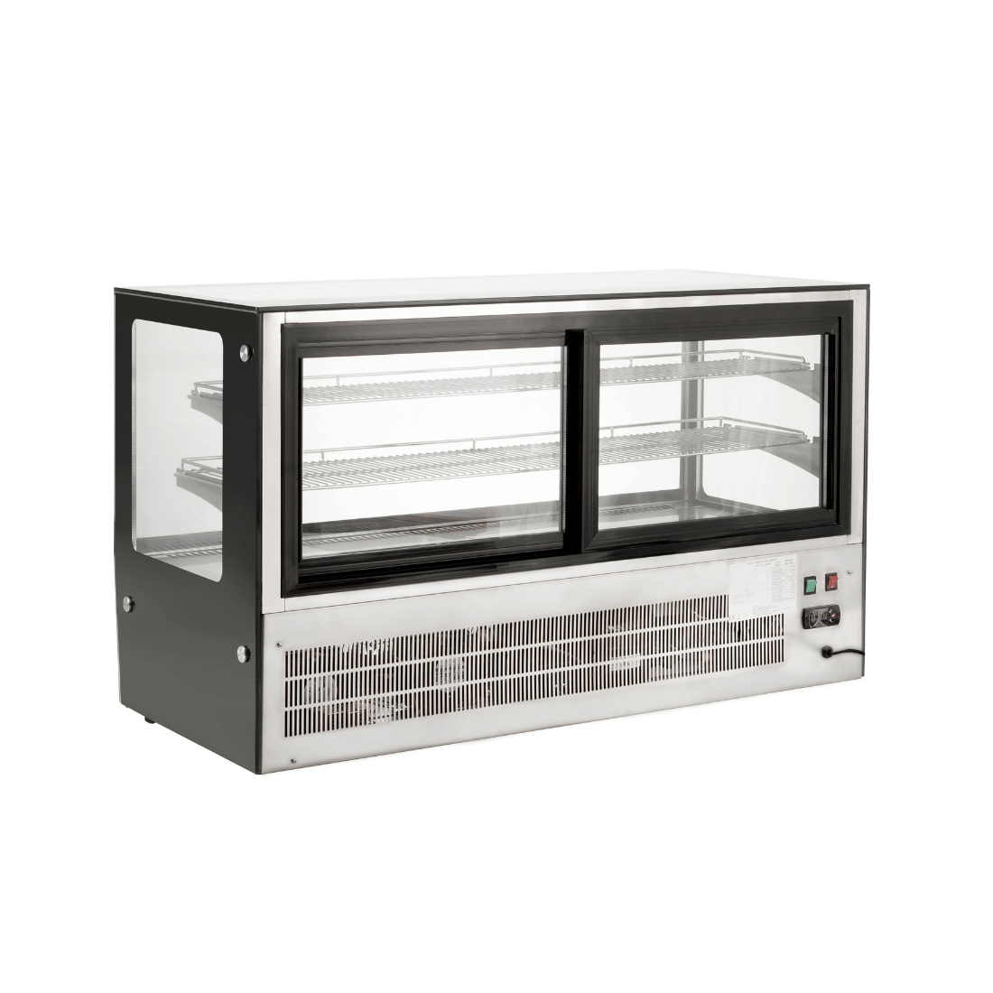 Image of Bonvue GN-1200RT Counter top square 2 Shelves Glass cold food display