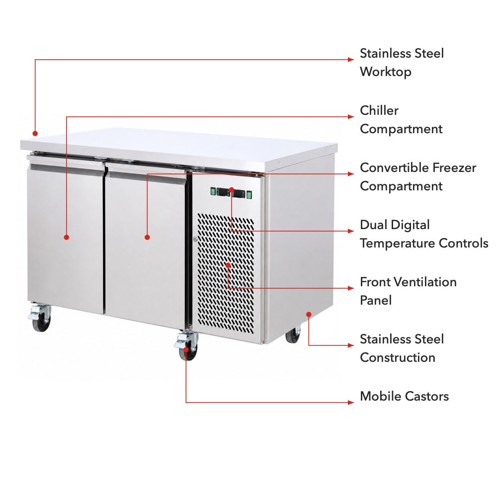Image of Thermaster GN2100DT Dual-Temperature GN Counter Refrigerator