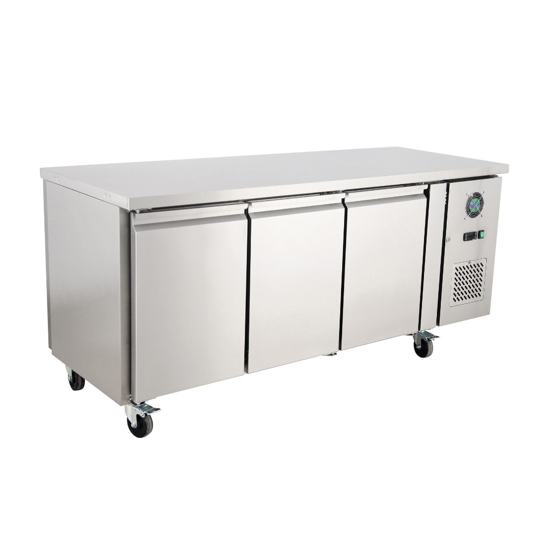 Image of Thermaster GN3100TNC 324L 2x3 Solid Door Pass-Through Ventilated GN 1/1 pan Refrigerated GN Central Counter