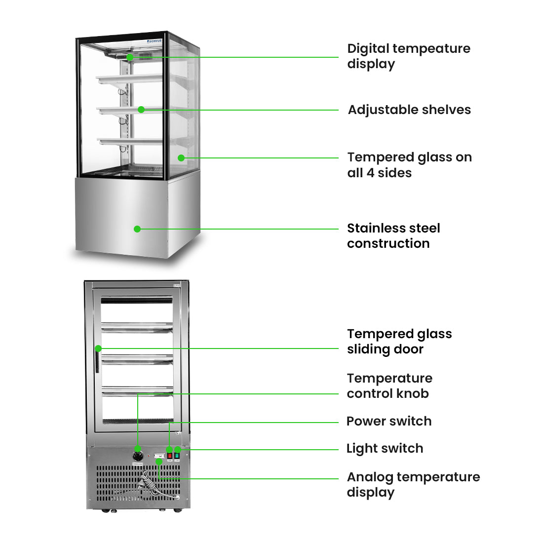 Image of Bonvue H-SF820V Heated Display Cabinet