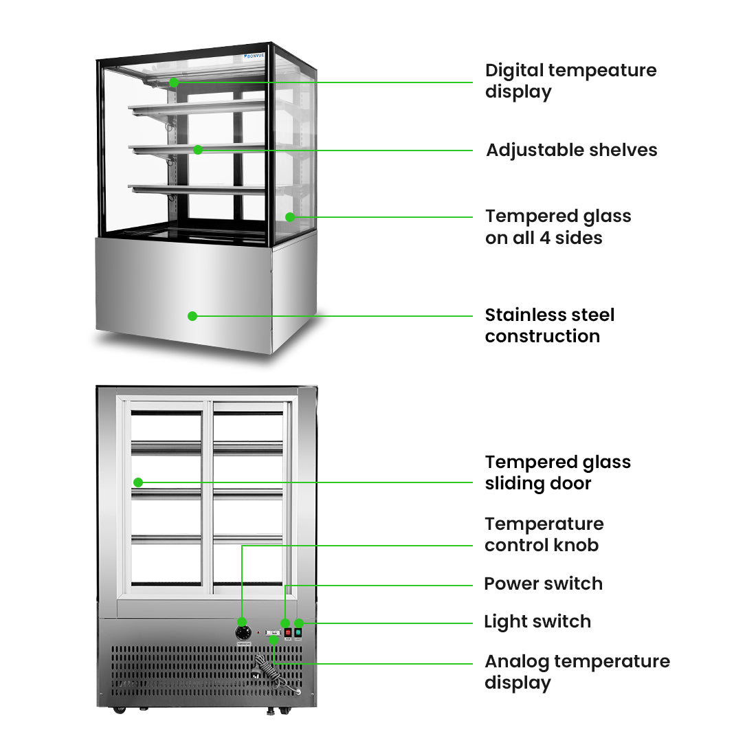 Image of Bonvue H-SF830V Heated Display Cabinet