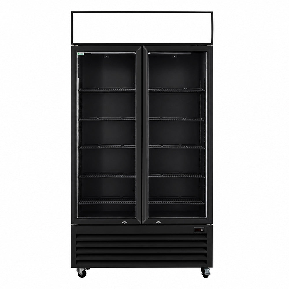 Image of Thermaster LG-1000BP Colourbond Upright Beverage Fridge 2 Doors Black