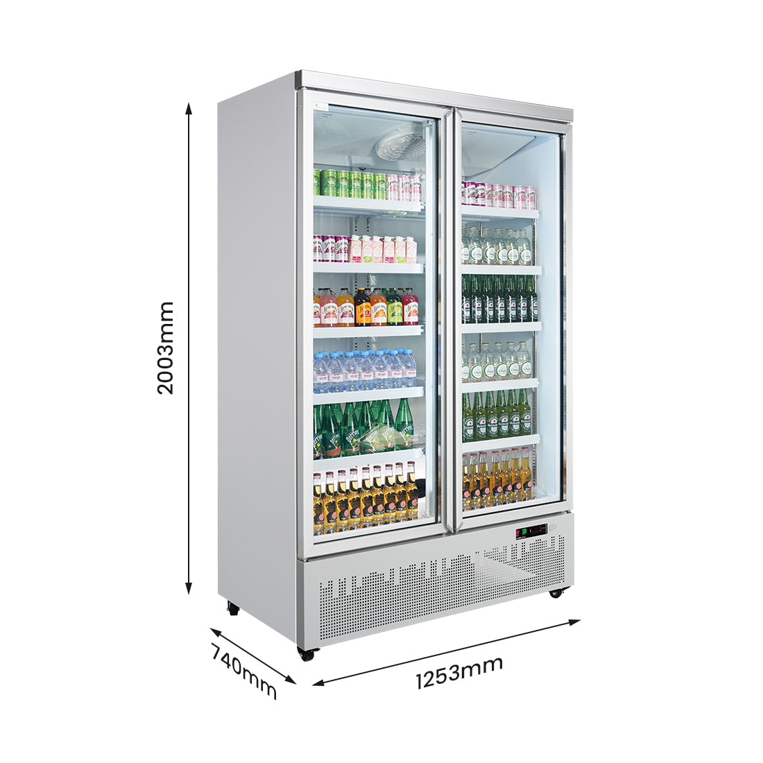 Image of Thermaster LG-1000GBM Double Door Supermarket Fridge