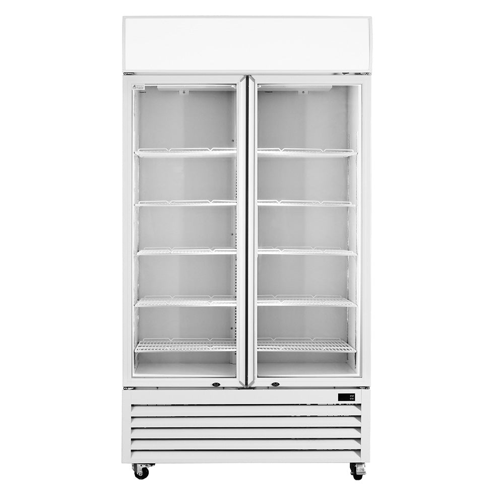Image of Thermaster LG-1000P Colourbond Upright Beverage Fridge 2 Doors White