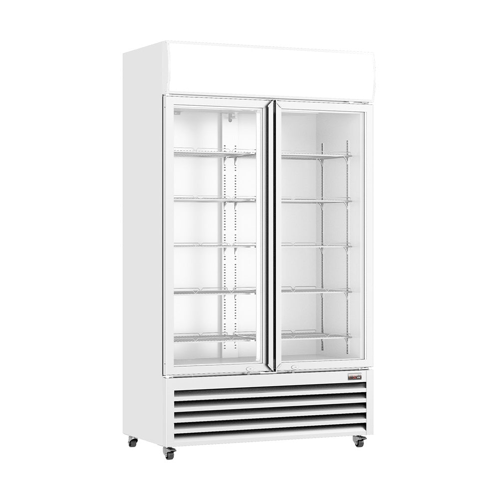 Image of Thermaster LG-1000P Colourbond Upright Beverage Fridge 2 Doors White