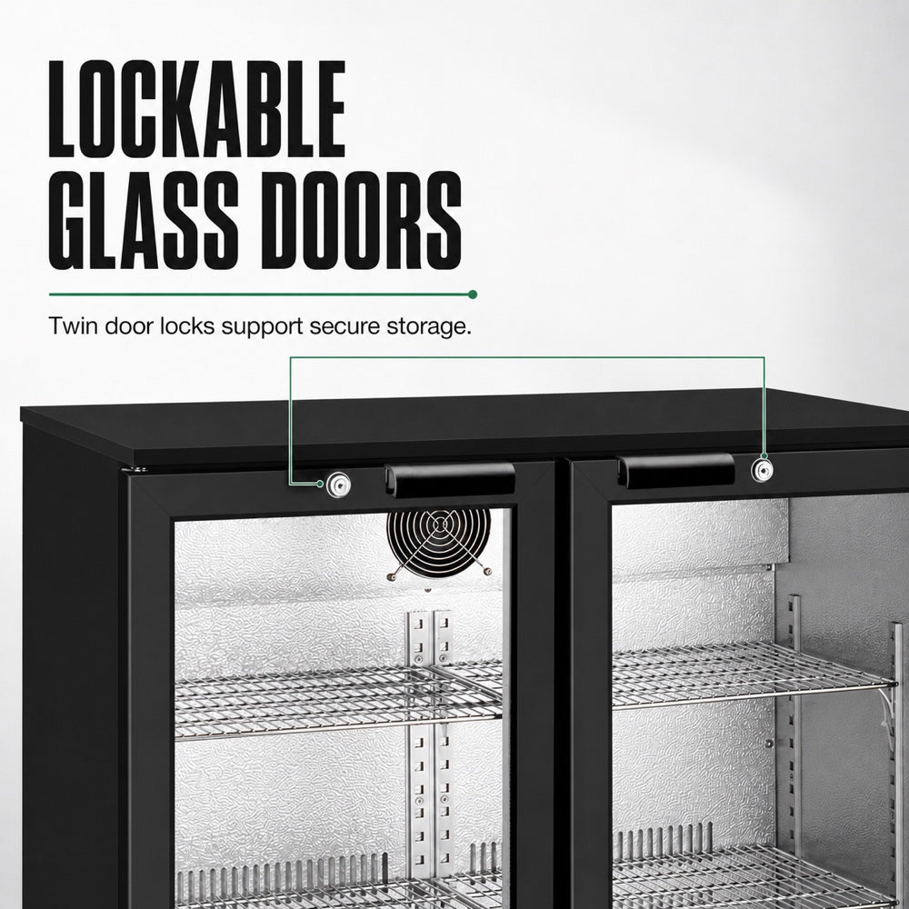 Image of Thermaster LG-208HC Under Bench Two Door Bar Fridge/Cooler