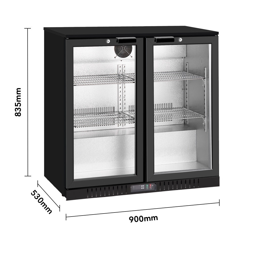 Image of Thermaster LG-208HC Under Bench Two Door Bar Fridge/Cooler