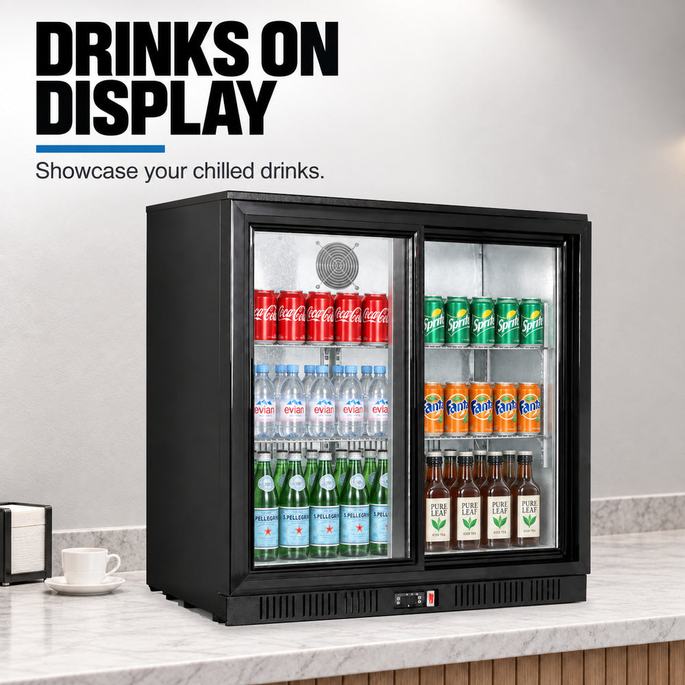 Image of Thermaster LG-208SC Under Bench Two Sliding Door Bar Fridge/Cooler