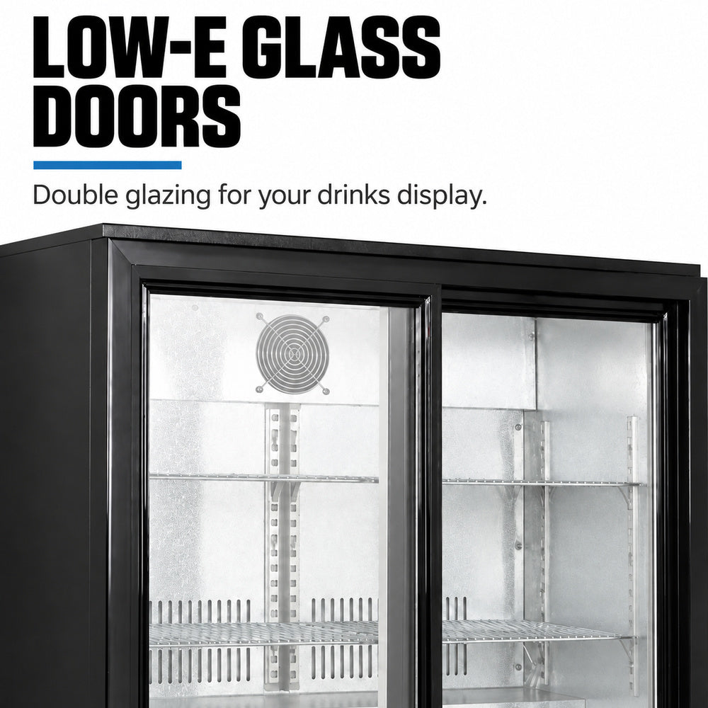 Image of Thermaster LG-208SC Under Bench Two Sliding Door Bar Fridge/Cooler