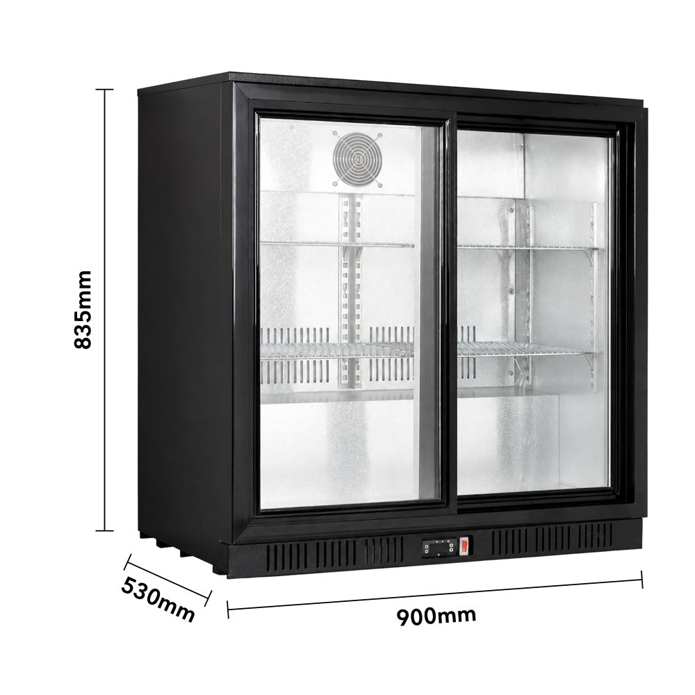 Image of Thermaster LG-208SC Under Bench Two Sliding Door Bar Fridge/Cooler