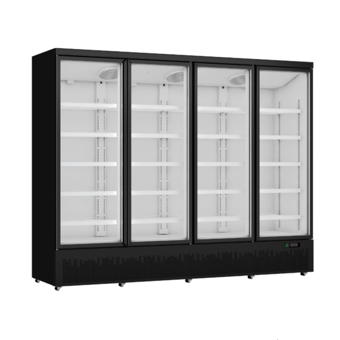 Image of Thermaster LG-2500BGBMF 4 Door Glass Door Supermarket Freezer 1938L Black