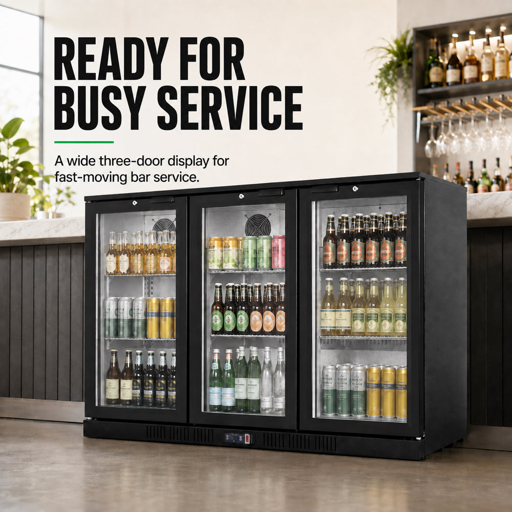 Image of Thermaster LG-330HC Under Bench Three Door Bar Fridge/Cooler