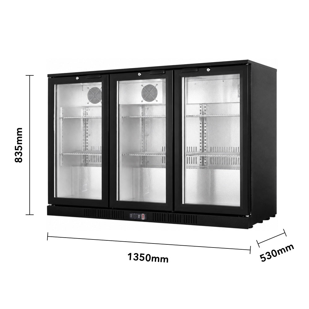Image of Thermaster LG-330HC Under Bench Three Door Bar Fridge/Cooler
