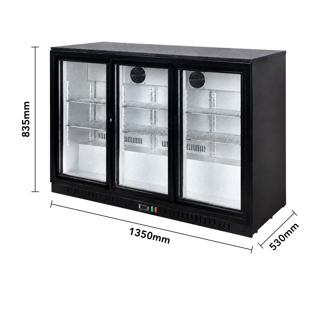 Image of Thermaster LG-330SC Under Bench Three Sliding Door Bar Fridge/Cooler