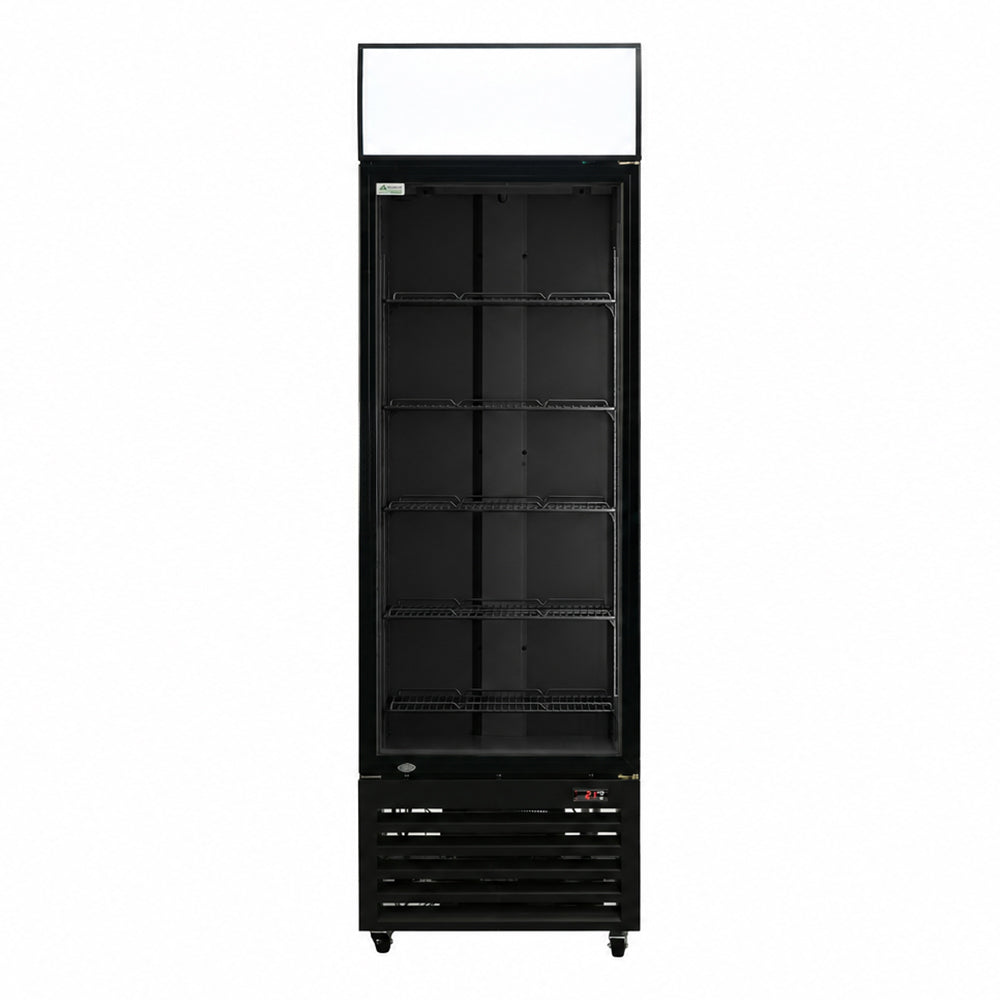 Image of Thermaster LG-370BP Single Glass Door Colourbond Upright Drink Fridge