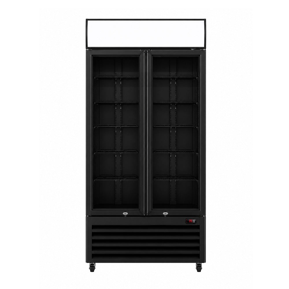 Image of Thermaster LG-580BP Double Glass Door Colourbond Upright Drink Fridge