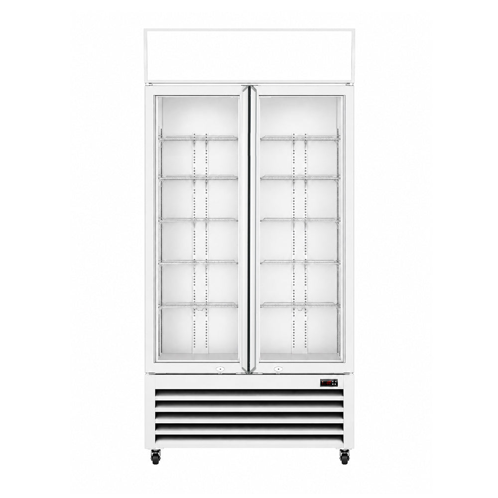 Image of Thermaster LG-580P Double Glass Door Colourbond Upright Drink Fridge