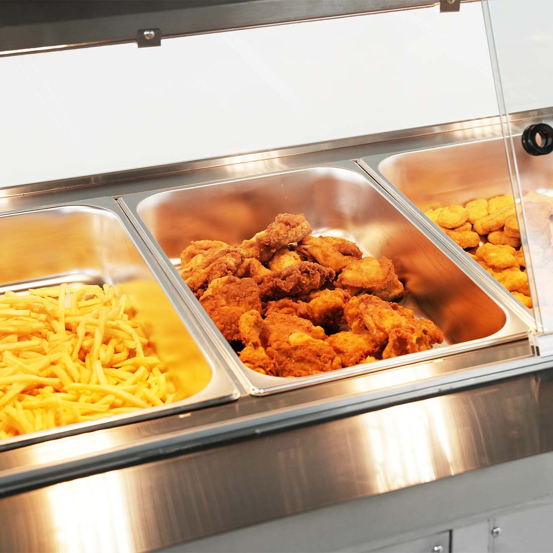 Image of Thermaster PG180FE-XG Wet and Dry Bain Marie Display 5x1/1 GN Pans