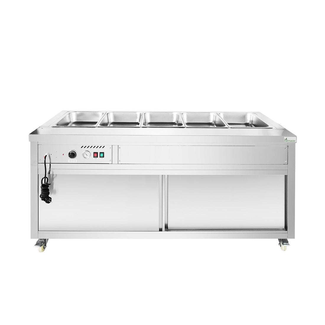 Image of Thermaster PG180FE-XB Premium Wet and Dry Bain Marie Food Display 5x1/1 GN Pans