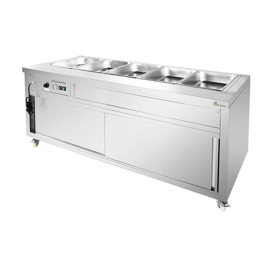 Image of Thermaster PG180FE-XB Premium Wet and Dry Bain Marie Food Display 5x1/1 GN Pans