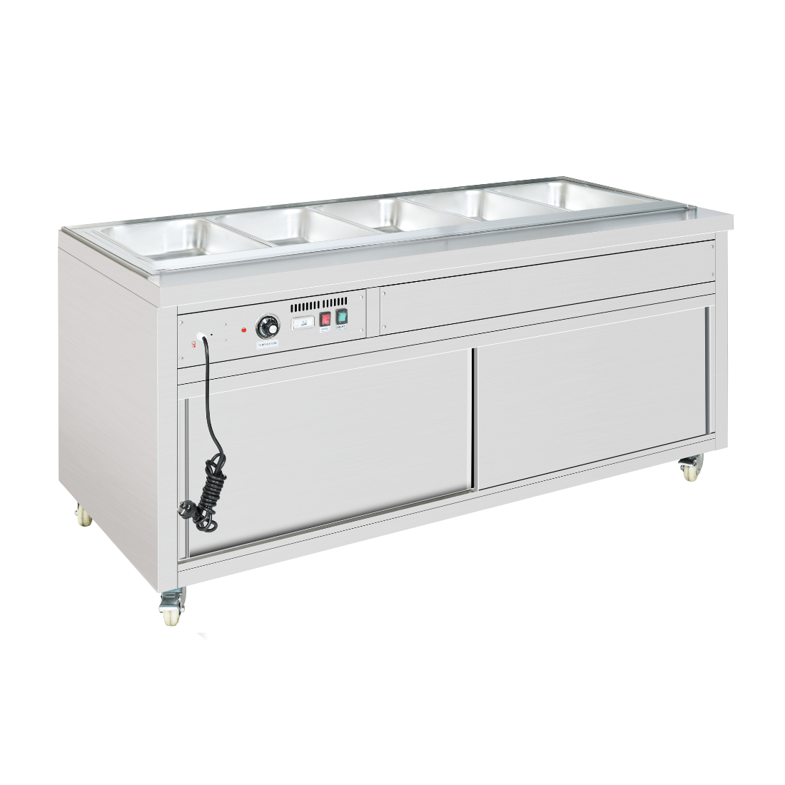 Image of Thermaster PG180FE-XB Premium Wet and Dry Bain Marie Food Display 5x1/1 GN Pans