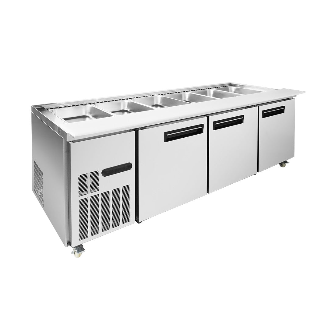 Image of Thermaster Three Door Cold Bench Salad Station 6x1/1 GN Pans PG210FA-XB