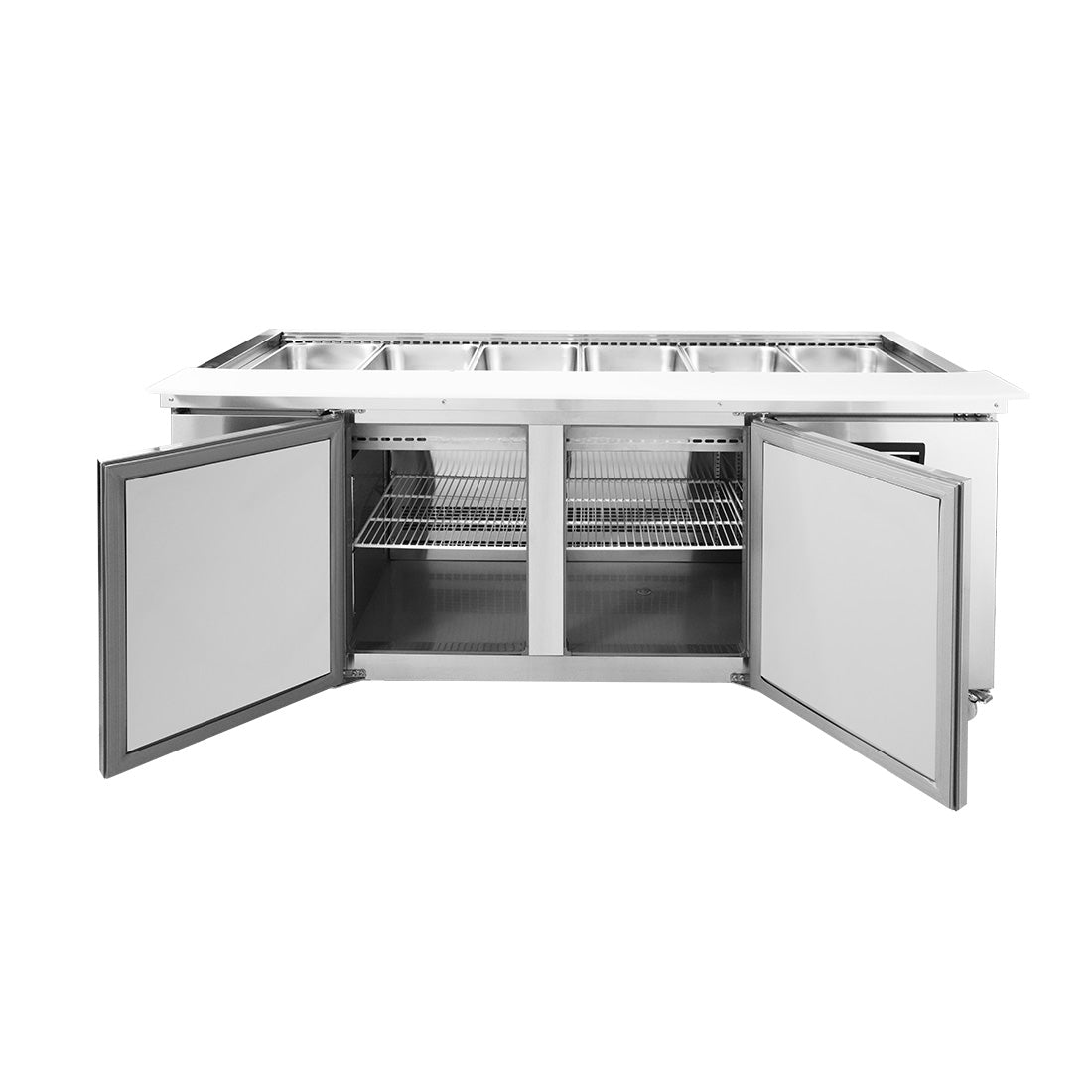 Image of Thermaster Three Door Cold Bench Salad Station 6x1/1 GN Pans PG210FA-XB