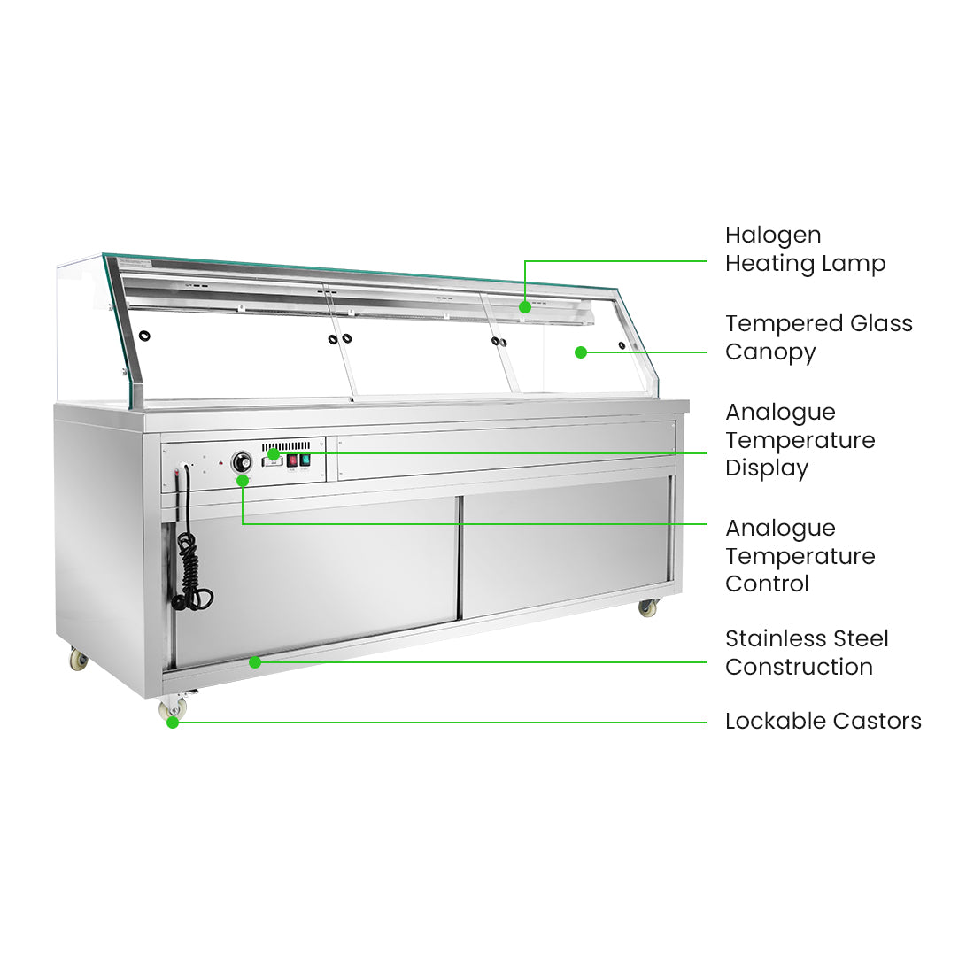 Image of Thermaster Wet and Dry Bain Marie Display 6x1/1 GN Pans PG210FE-XG